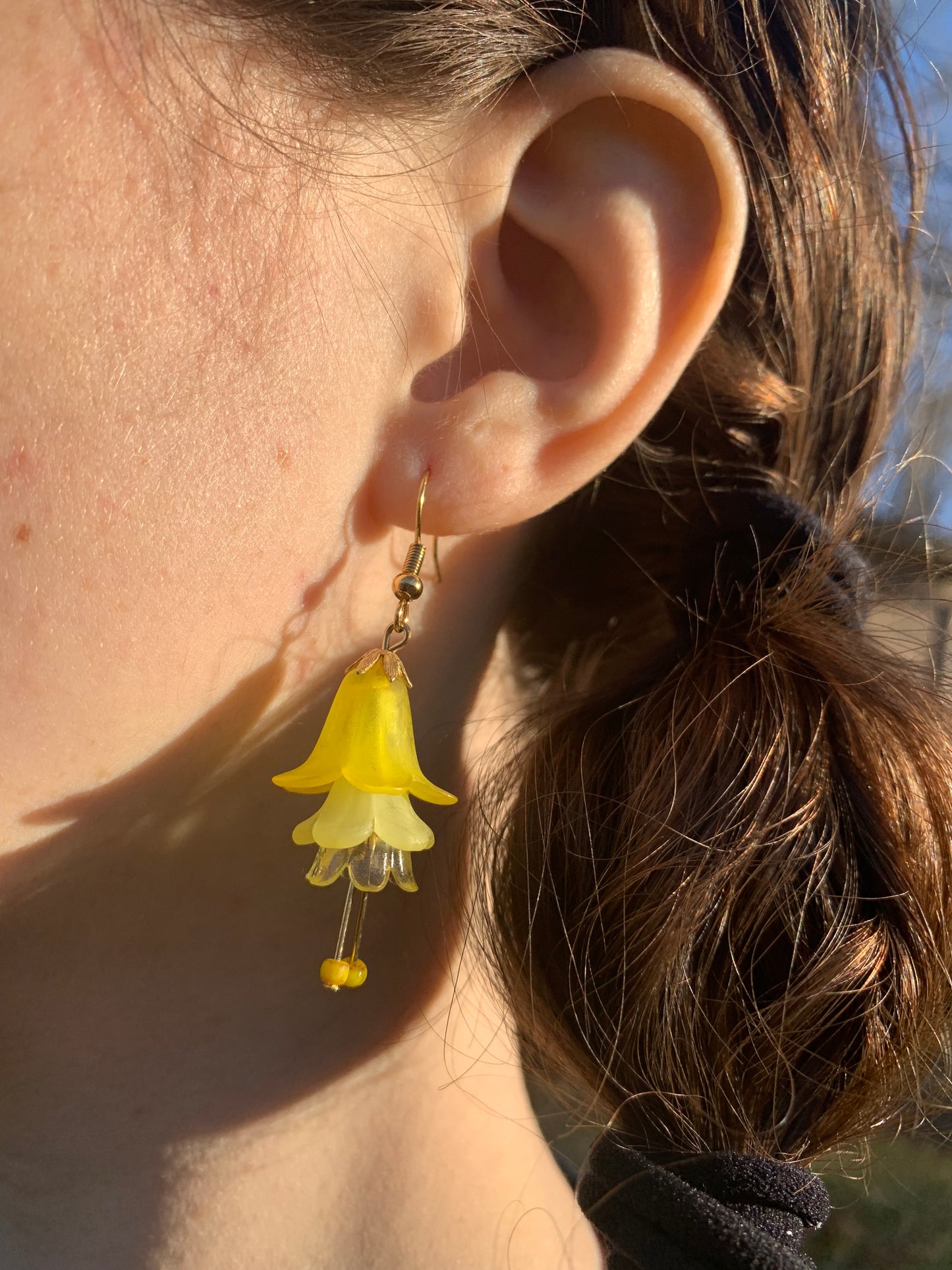 Yellow Flower Earrings