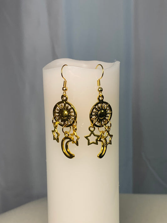 Golden Celestial Earrings