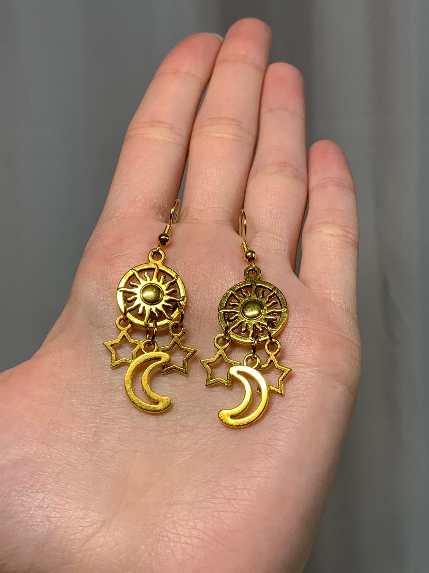 Golden Celestial Earrings