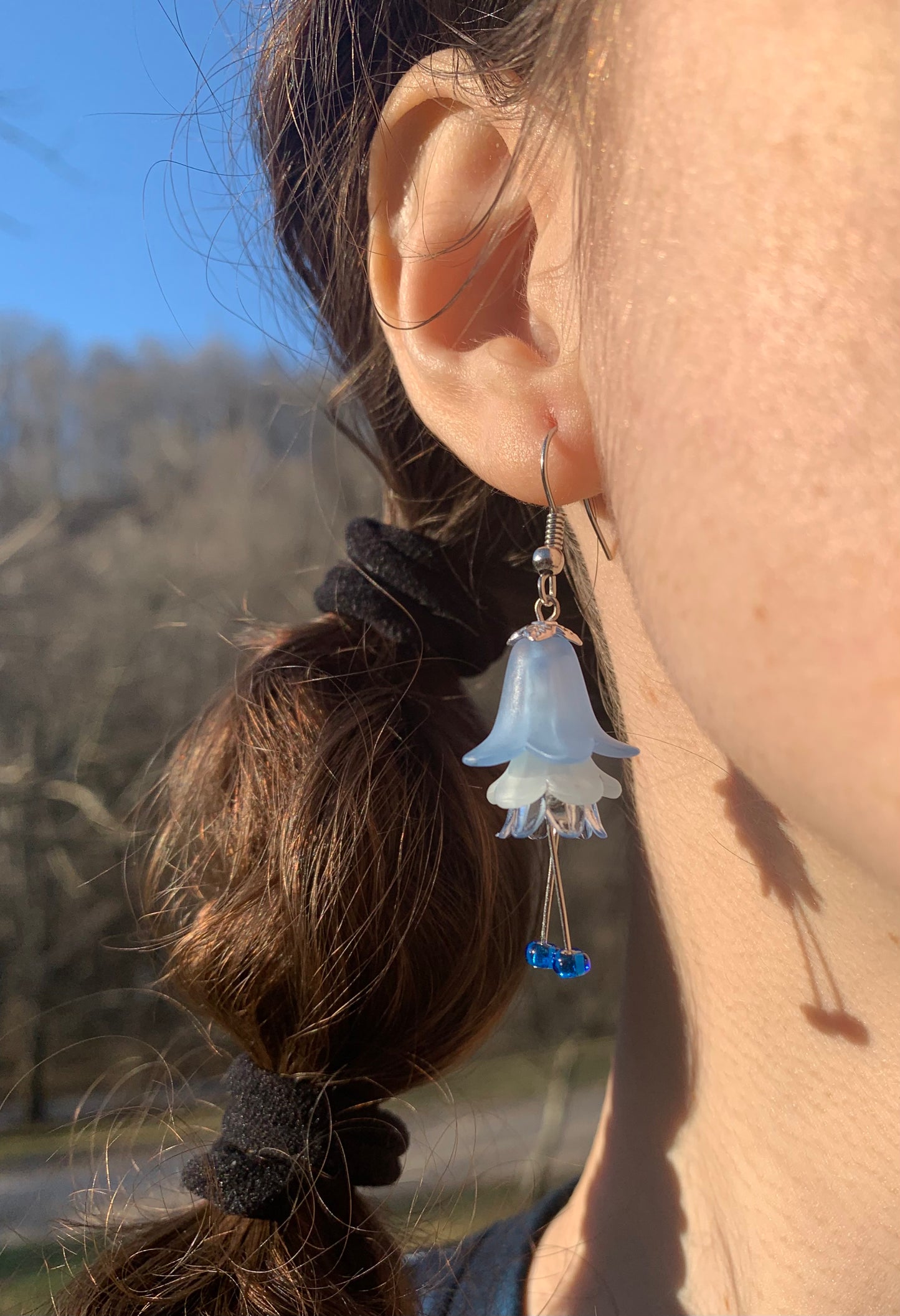 Blue Flower Earrings